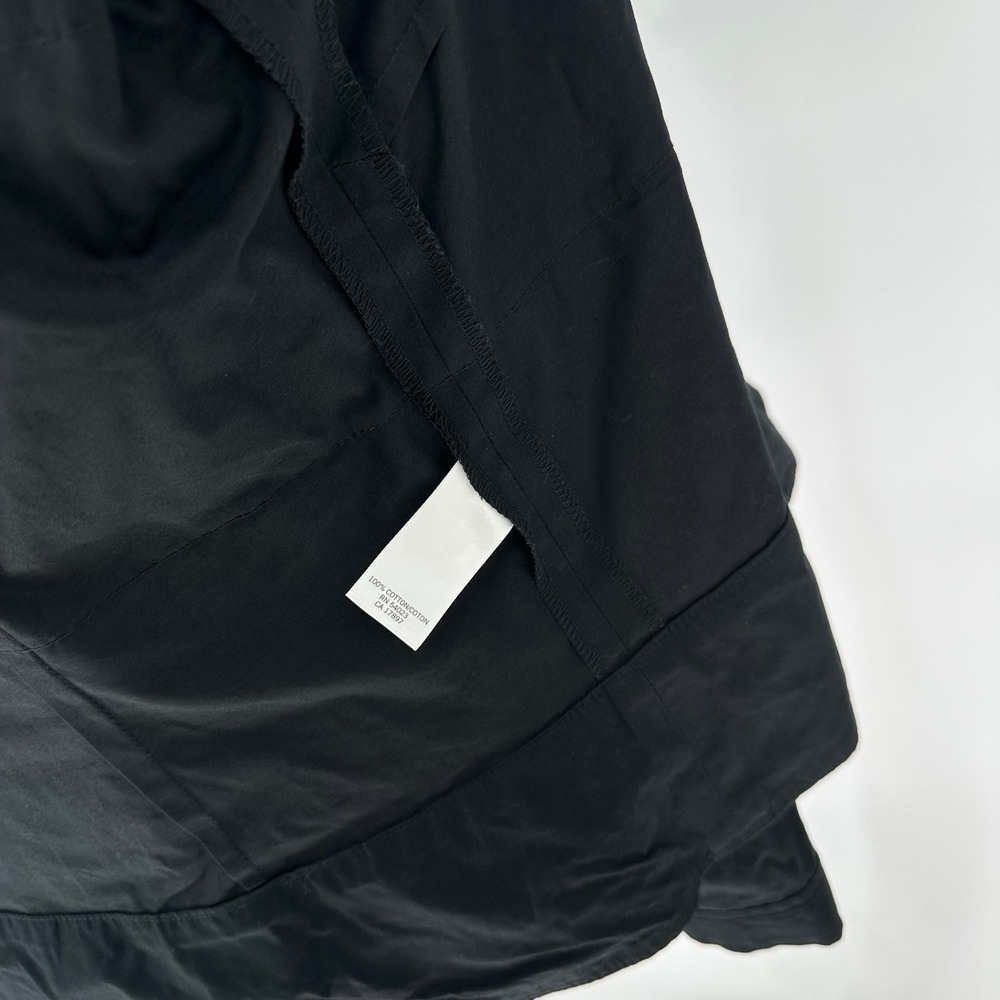 Y2K‎ Banana Republic Black Ruffle Cotton Jacket Chic Minimalist Women's 8 - Picture 7 of 7